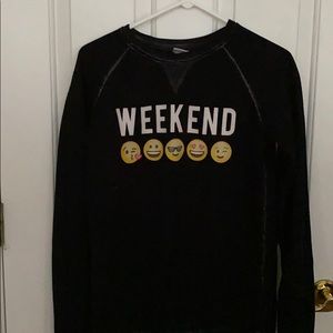 Black emoji sweatshirt NWOT